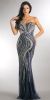 Main image of Strapless Bejeweled Bodice Mesh Long Formal Prom Dress